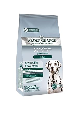 Arden Grange - Grainfree Adult mit frischem ozeanischem Weißfisch & Kartoffel getreidefrei - Trockenfutter - 12 kg - Hundefutter