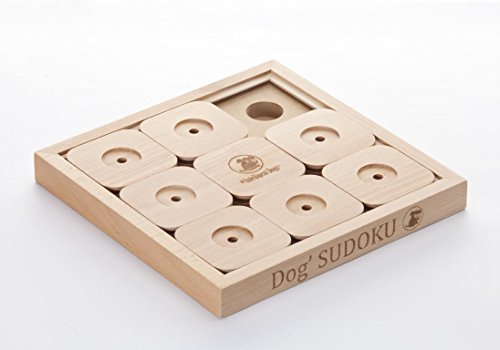 My Intelligent Dogs Interaktives Hundespielzeug aus Holz Dog' Sudoku Profi, M