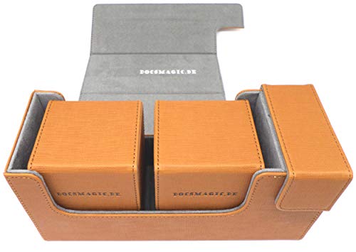 docsmagic.de Premium Magnetic Tray Long Box Gold Small + 2 Flip Boxes - Gold
