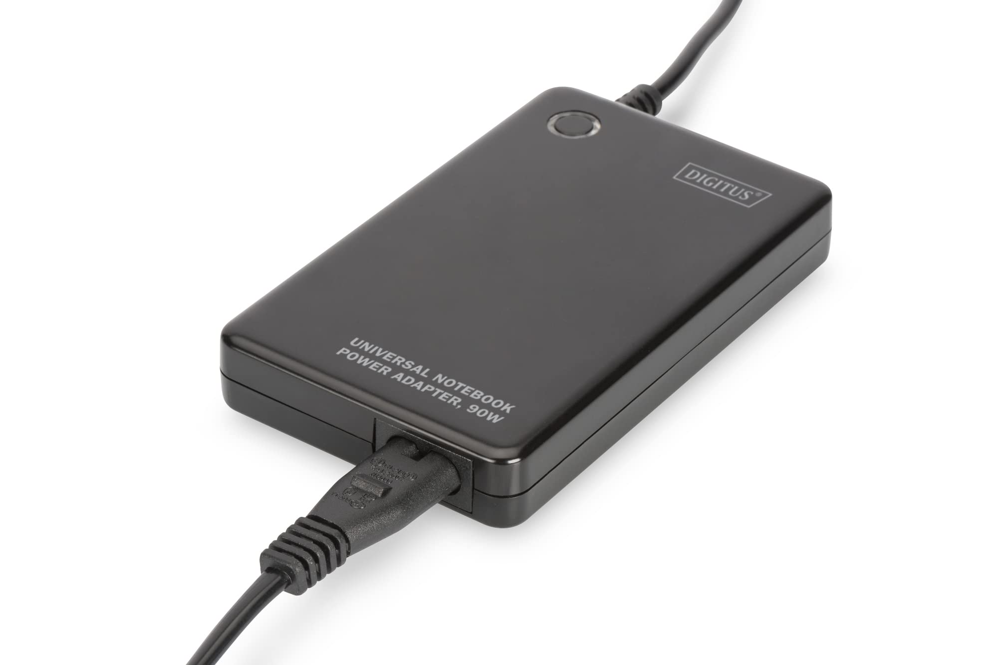 DIGITUS Universal Notebook Netzteil, 90W, USB Lade-Buchse 5V/2A, 11 wechselbare Steckeraufsätze, schwarz