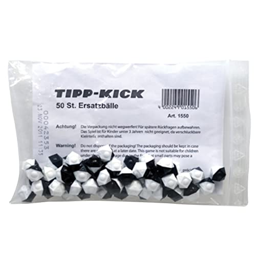Tipp Kick 015506 - Ersatzbälle 50er, 12 eckig, schwarz - weiß