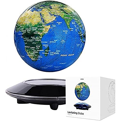 MikaMax Magnetisch Schwebender Globus - Globus - Bürodekoration - Globus mit Beleuchtung - Weltkarte - 360 Grad