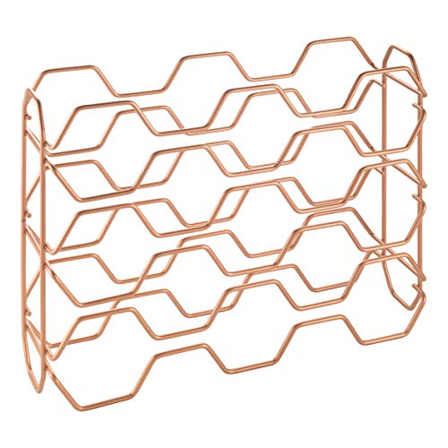 Metaltex Hexagon 15 Flaschenregal in Kupfer 43x12x34cm