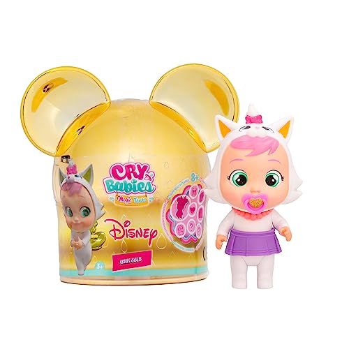 Cry Babies Magic Tears Disney Marie | Collectible Süße Sammelpuppe inspiriert von dem beliebten Disney-Charakter Marie, die echte Tränen weint - mit glitzenden Gold-Details! +3 Jahre