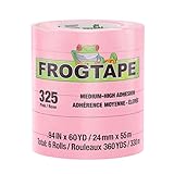 FROGTAPE 325 Pink Performance Grade Masking Tape [mittlere bis hohe Haftung]: 0.94 in. x 60 yds. (Rosa) / 6-pack
