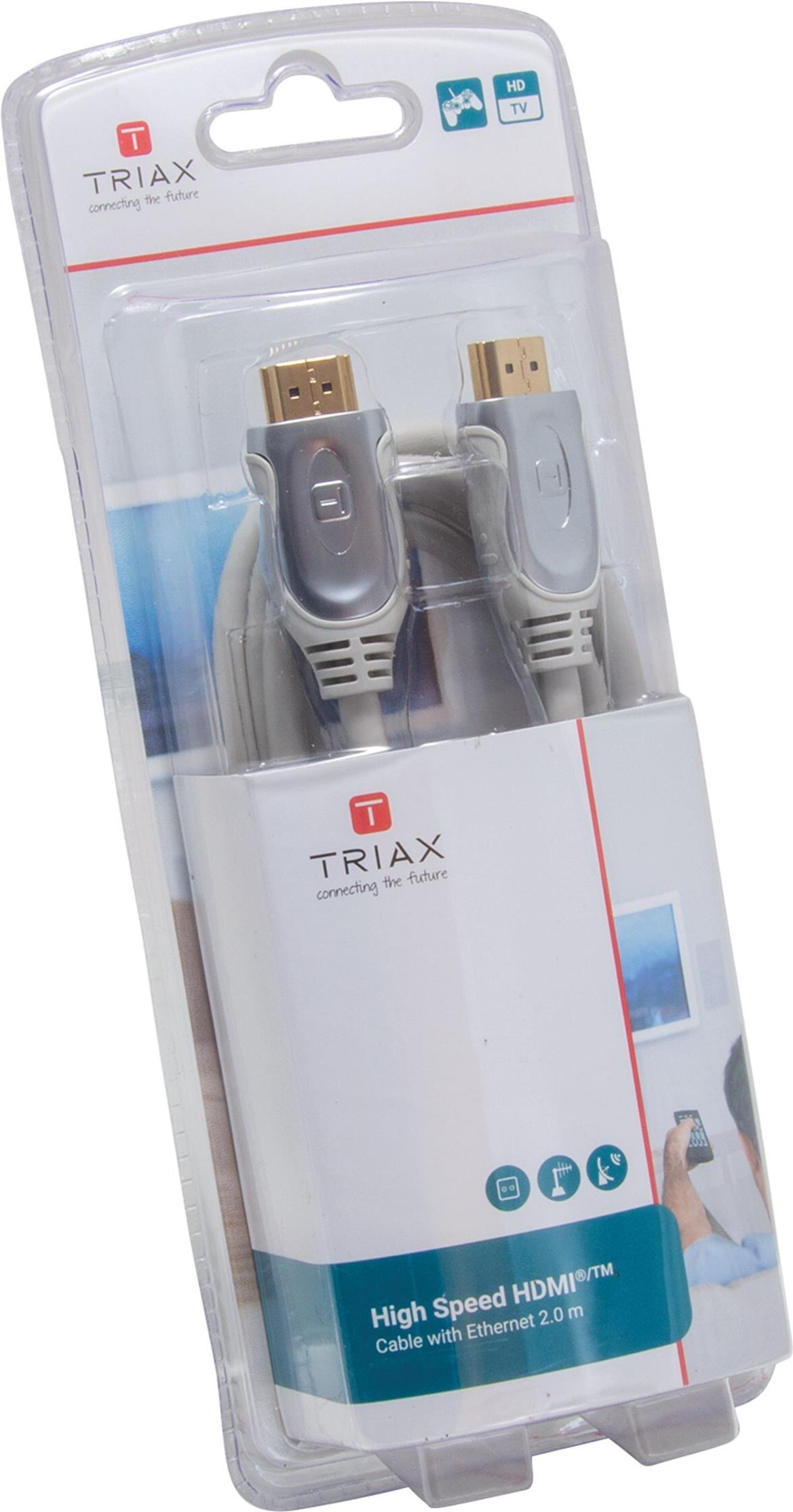 Triax 370716 HDMI-Kabel 2 m HDMI Typ A (Standard) Grau (370716)