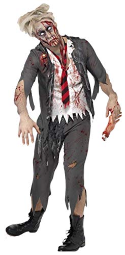 Herren Zombie School Boy Schüler Uniform Halloween Fancy Kleid Kostüm Outfit
