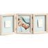 Baby Art - Bilderrahmen dreiteilig mit Gipsabdruck und Foto für Baby Fußabdruck oder Handabdruck, My Baby Touch, eckig, stormy