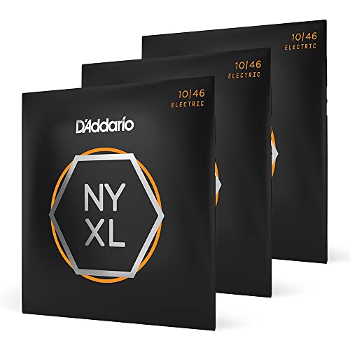 D'Addario NYXL1046-3P Nickel Wound E-Gitarre Saiten (Regular Light, 10-46, 3 Sets)