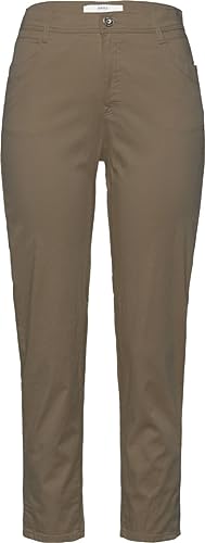 BRAX Damen Style Mary Ultralight Cotton 5-pocket Hose, Soft Khaki, 36W / 30L EU