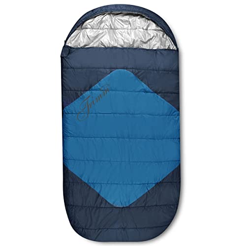 Trimm Outdoor XXL Deckenschlafsack - Divan Decken Schlafsack - Winter Schlafsack bis -28°C - 220cm x 110cm breit (blau)