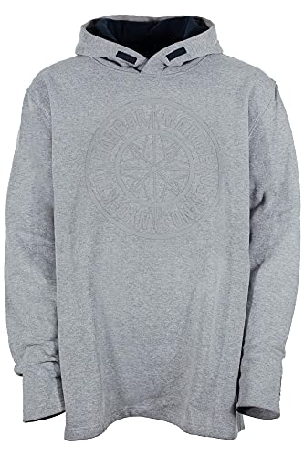 Kitaro Hoody Kapuzenpullover Sweatshirt Pulli Herren Plusgröße, Farbe:grau, Herrengrößen:3XL