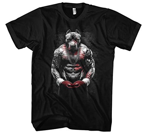 Boxing Bully Herren T-Shirt | Boxing Shirt Herren - Sport - MMA Tshirt Herren - Muay Thai - Pitbull - Boxen (4XL)
