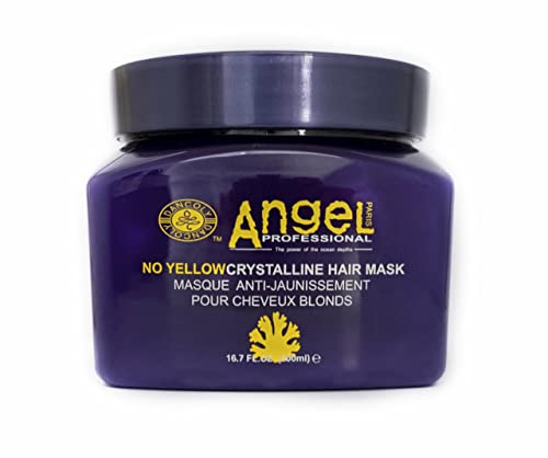 Angel Professional No Yellow Crystalline Haarmaske 500 ml perfekte Kombination aus Sheabutter, Rosa Centifolia Blume und Orangenblütenöl