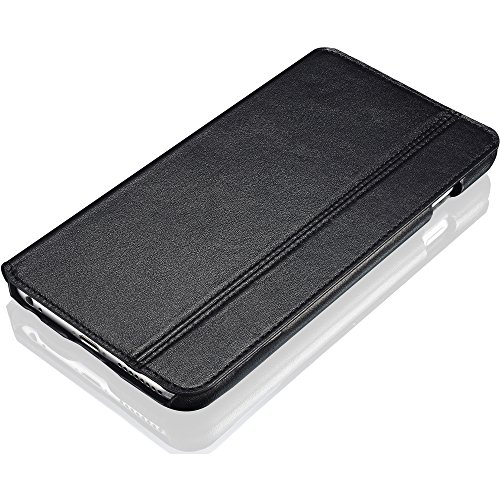 KAVAJ Ledertasche Case Hülle "Dallas" für das Apple iPhone 6S und das iPhone 6 4,7 Zoll schwarz aus echtem Leder mit Visitenkartenfach. Dünne Klapphülle Tasche als edles Zubehör für das Original Apple iPhone 6/6S