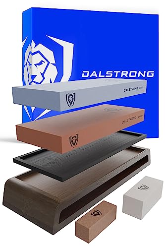 DALSTRONG - Premium Whetstones - Extra Large Grit Stones - #1000#6000 Kit Top-Grade Corundum - Thick - Ultra-Durable