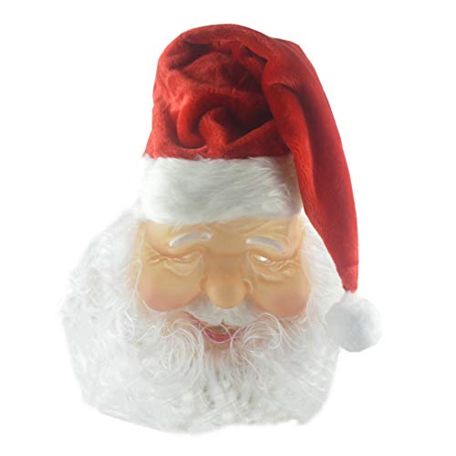 Amosfun Santa Claus Maske Unisex Weihnachten Santa Cosplay Maske für Parteien Parteien Weihnachten Ostern Kostüm Karneval Maskerade verkleiden Sich Lieferungen