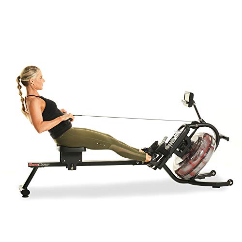 FITNESS REALITY 3000WR Bluetooth Water Rower Rudergerät mit HIIT-Workout