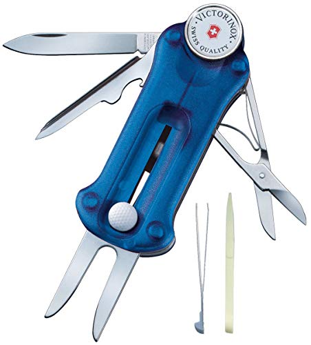 Victorinox Taschenmesser Golf Tool (10 Funktionen, Ballmarkierer, Reparatur) blau transparent