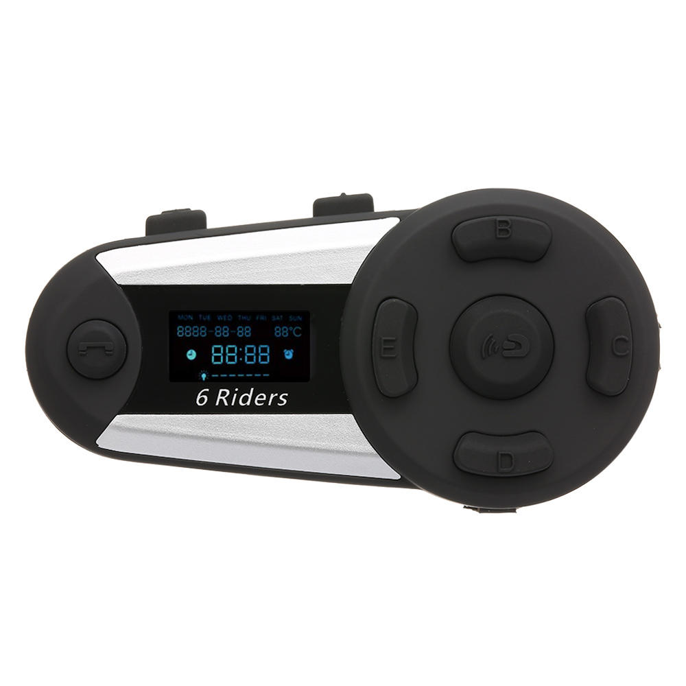 EUROFONE 1200M 6 Riders BT Motorradhelm Bluetooth Intercom Headset FM Radio MP3 GPS Full Duplex Wasserdicht Drahtlos mit