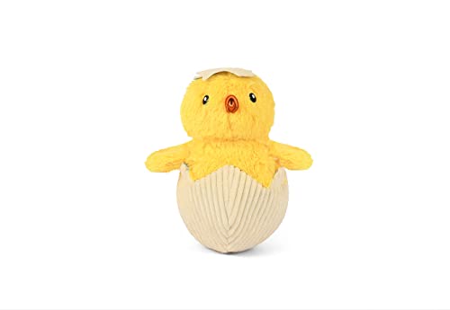 P.L.A.Y. Niedliches Plüsch-Hundespielzeug – Hippity Hoppity Osterkorb Themed Durable Squeaker Chew Toy, Great for Puppy & Small, Medium,Machine Washable, Recycled Materials (Chick Me Out Egg)