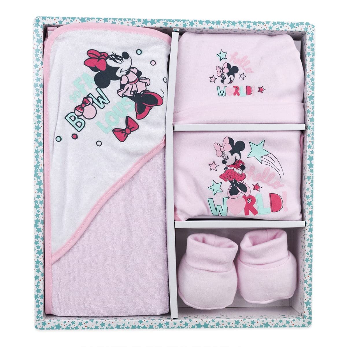 Disney Baby-Set aus Baumwolle und Frottee (rosa)