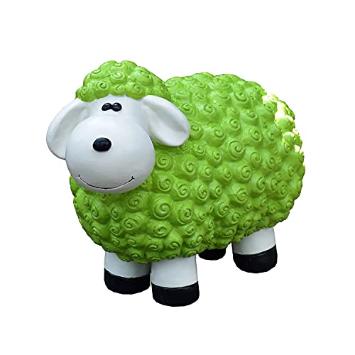 Dekofigur Schaf Susanne in grün bunte Schafe Tier Figuren für Haus und Garten