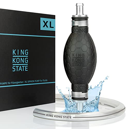 King Kong State Handpumpe - XL-Umfüllpumpe für Flüssigkeiten wie Wasser, Benzin, Diesel oder Öl-Gemische l optimal für den Auto- und Motorrad-Bereich
