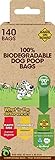 Bags on Board - 100% biologisch abbaubare und kompostierbare Hundekotbeutel - 140 Beutel