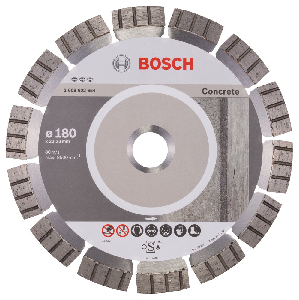 Bosch Professional Diamanttrennscheibe Best für Concrete, 180 x 22,23 x 2,4 x 12 mm