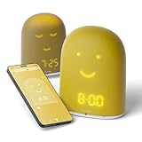 UrbanHello Remi – Wecker Tag Nacht lehrreich und Überwachung des Schlafs – Babyphone Audio mit Lärm-Alarm 5 in1 – Nachtlicht – Lautsprecher Bluetooth – in gelb