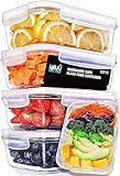 Meal Prep Container aus Glas mit Transparentem Dampfventildeckel – Luftdicht Verschließbare Frischhaltedosen, BPA-Frei, Geeignet für Mikrowelle, Gefrierfach, Spülmaschine, Ofen – [5er Pack]