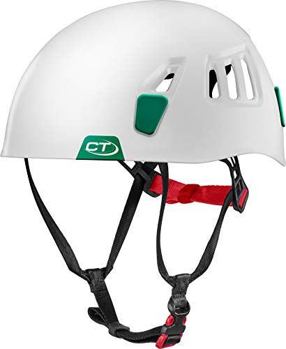 Climbing Technology Moon Helm Unisex - Erwachsene, Weiß/Dunkelgrün, 50-61 cm