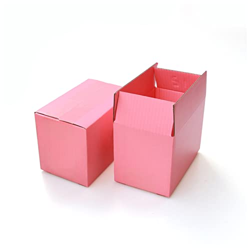 Weihnachtsgeschenkbox 5pcs / 10pcs / rosa Karton Aufbewahrungsgeschenk Wellpapier Verpackungsbox Trinkets Festival Box Weihnachtsgeschenkbox groß (Color : Pink, Size : 14.5x8.5x10.5cm)