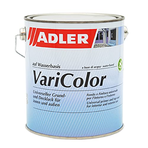 ADLER Varicolor 2in1 Acryl Buntlack für Innen und Außen - 2,5 l RAL8003 Lehmbraun Braun - Wetterfester Lack und Grundierung für Holz, Metall & Kunststoff - Seidenmatt