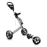 LONGRIDGE Golf CARTS/TROLLEYS TRI CART 3 Wheel Deluxe Trolley, Black