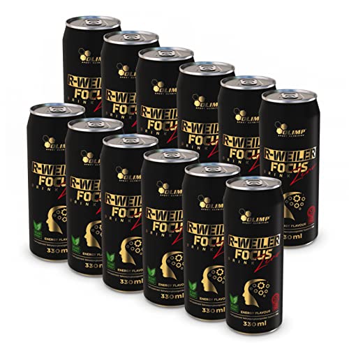 12x Olimp R-WEILER Focus Drink Zero | 330ml je Dose (insg. 3960ml) | Koffein Taurin Vitamin B6 Magnesium NAC | Energy Drink (12er Pack)