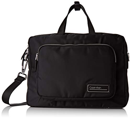 Calvin Klein Herren Primary 1 Gusset Laptop Bag Tasche, Schwarz (Black), 7x28x38 cm