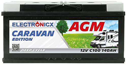 Electronicx Caravan Edition V2 Batterie AGM 140 AH 12V 1050A Wohnmobil Boot Versorgung