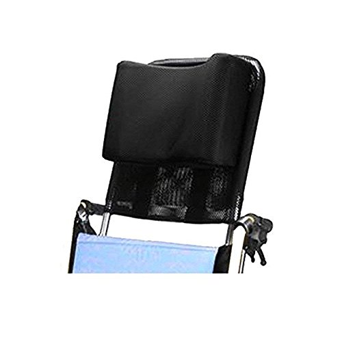 Rollstuhl Kopfstütze Nackenstütze Komfortable Sitz Zurück Kissen Kissen, Verstellbare Polsterung Für Erwachsene Portable Universal Rollstuhl Zubehör, 16"-20",Black