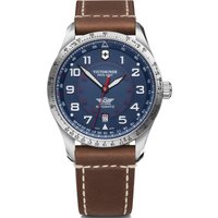 Victorinox Herren Airboss Mechanisch - Swiss Made Automatic Edelstahl/Leder Uhr 241887