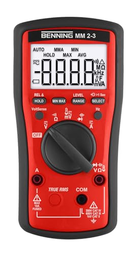 Benning MM 2-3 Hand-Multimeter digital CAT II 1000 V, CAT III 600 V, CAT IV 300V Anzeige (Counts): 6