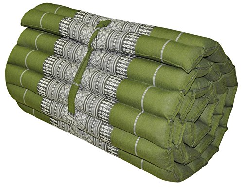Wilai Kapok Thaikissen Rollmatte schmal, grün