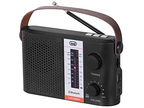 Trevi RA 7F25-BK Tragbares Radio mit Bt und SD-Lesegerät, Schwarz