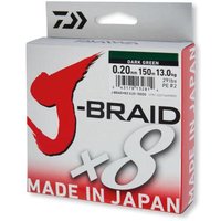 Daiwa J-Braid X8 dark green 0.10mm 6.0kg 300m