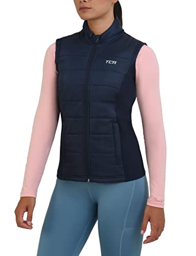 TCA Damen Excel Runner Leichte Laufweste mit Reißverschlusstaschen - Navy Blazer (Marineblau), S