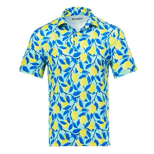 Royal & Awesome Lemons Golf Polo -Hemden für Männer, Golftimen für Männer, Golfhemden Männer, Herren Golfhemden, Herren Golf Polo -Hemden