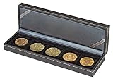 Lindner 2362-5 NERA Münzkassette S mit 5 quadratischen Feldern für Münzen oder Kapseln bis zu Ø 40 mm