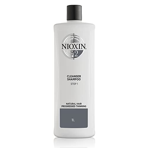 Nioxin System 2 Cleanser Shampoo - Innovatives 3-Stufen System - Für naturbelassenes, sichtbar dünner werdendes Haar