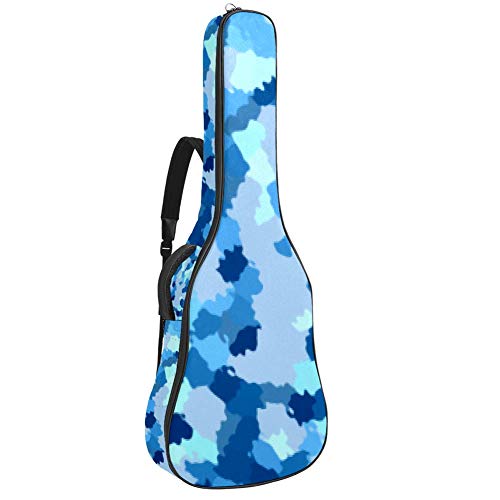 Gitarren-Gigbag, wasserdicht, Reißverschluss, weicher Gitarren-Rucksack, Bass, Akustik- und klassische Folk-E-Gitarrentasche, melierte Silhouette